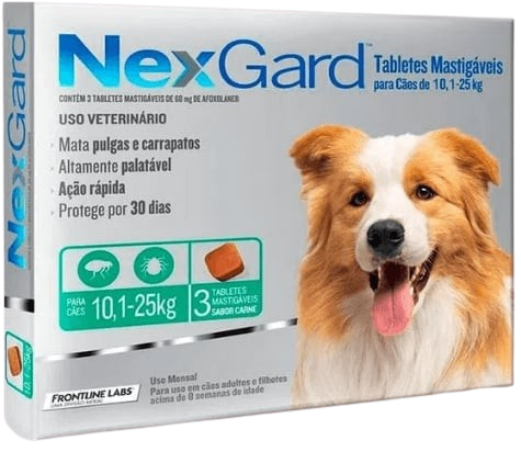 Nexgard 3 gr de 10.1 a 25 kg X UNIDAD