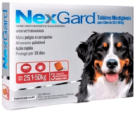 Nexgard talla XL de 25.1 a 50 kg x unidad